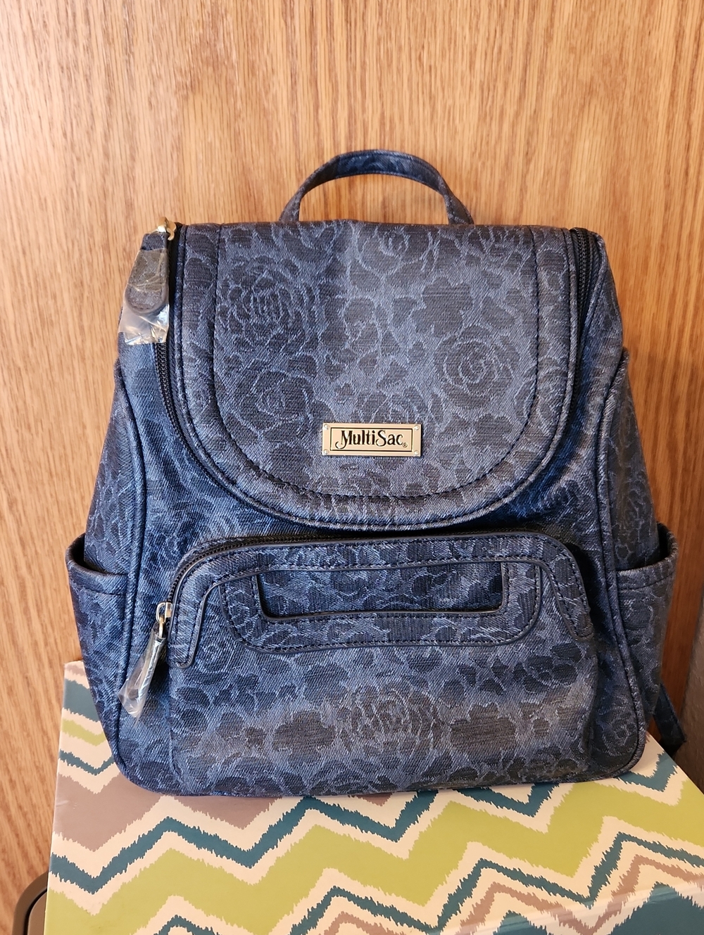MultiSac Navy Floral Patterned Backpack